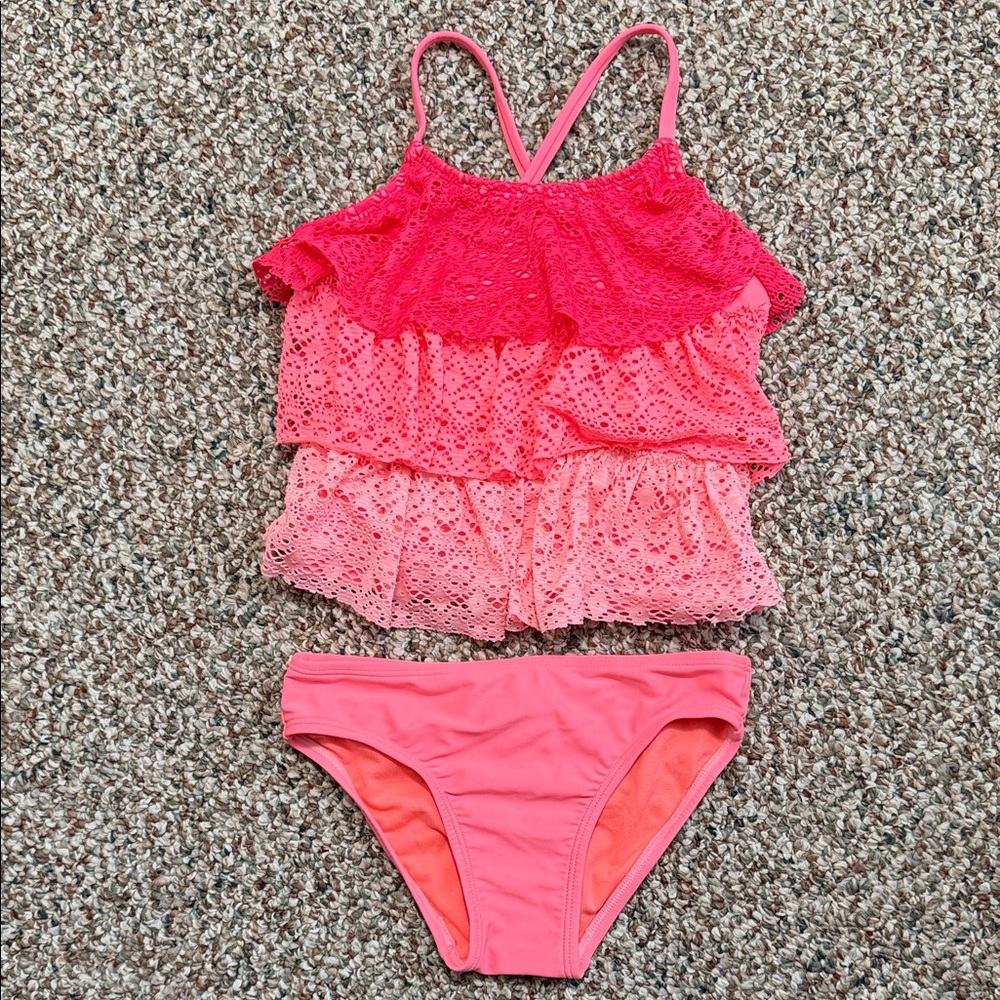 SO Coral Tankini Set- 6/6X